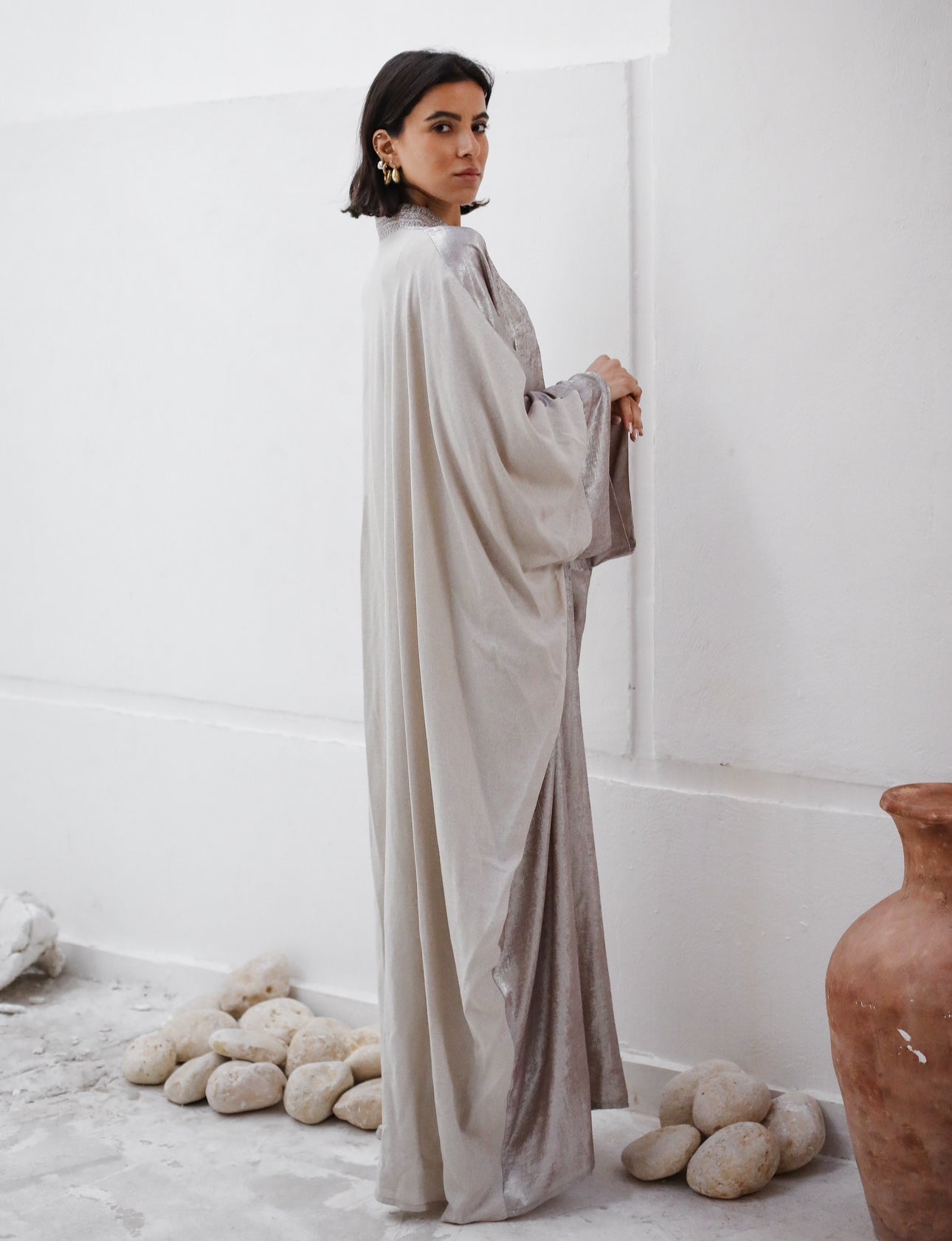 One size Linen Abaya