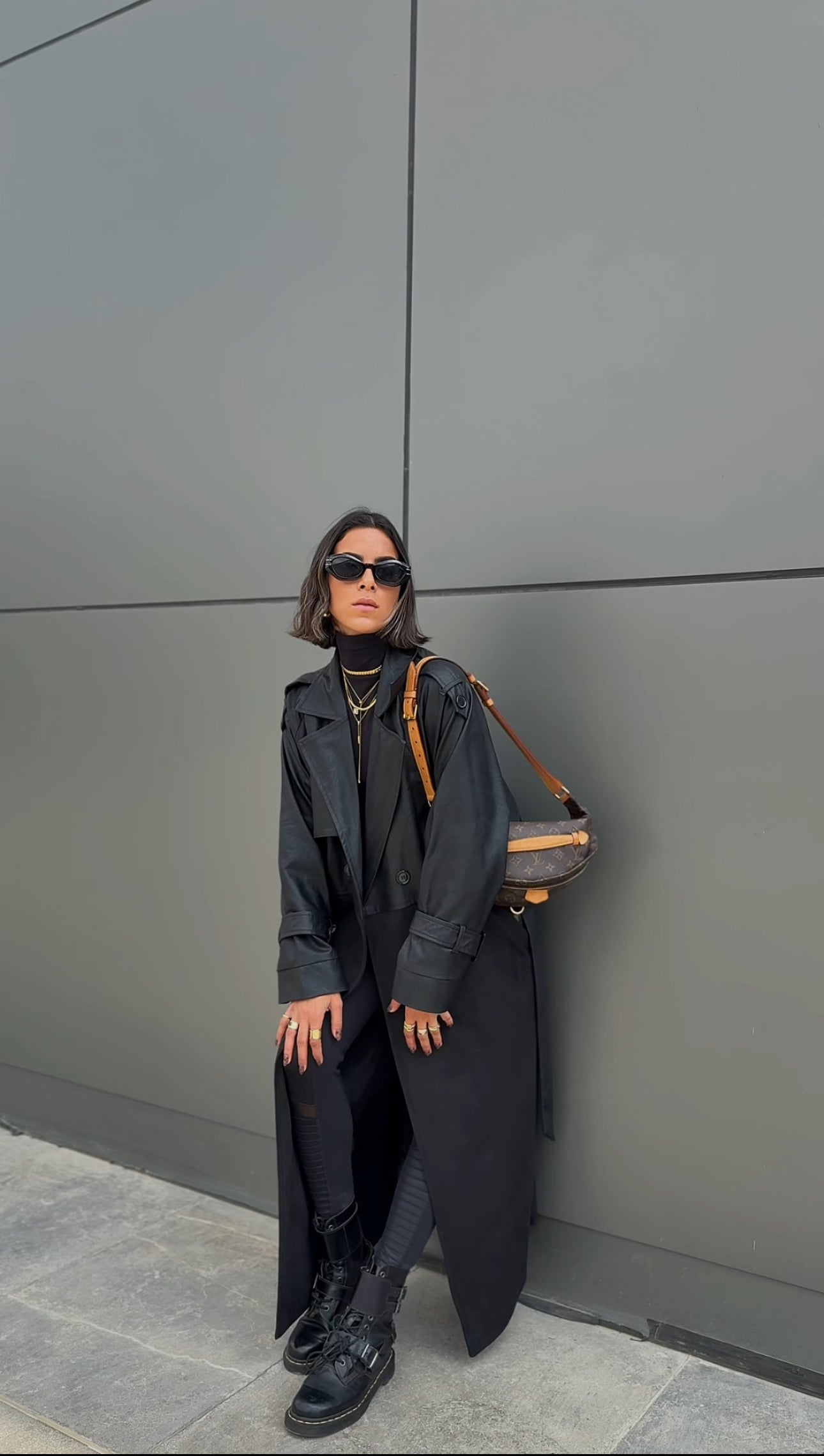 Black trench coat