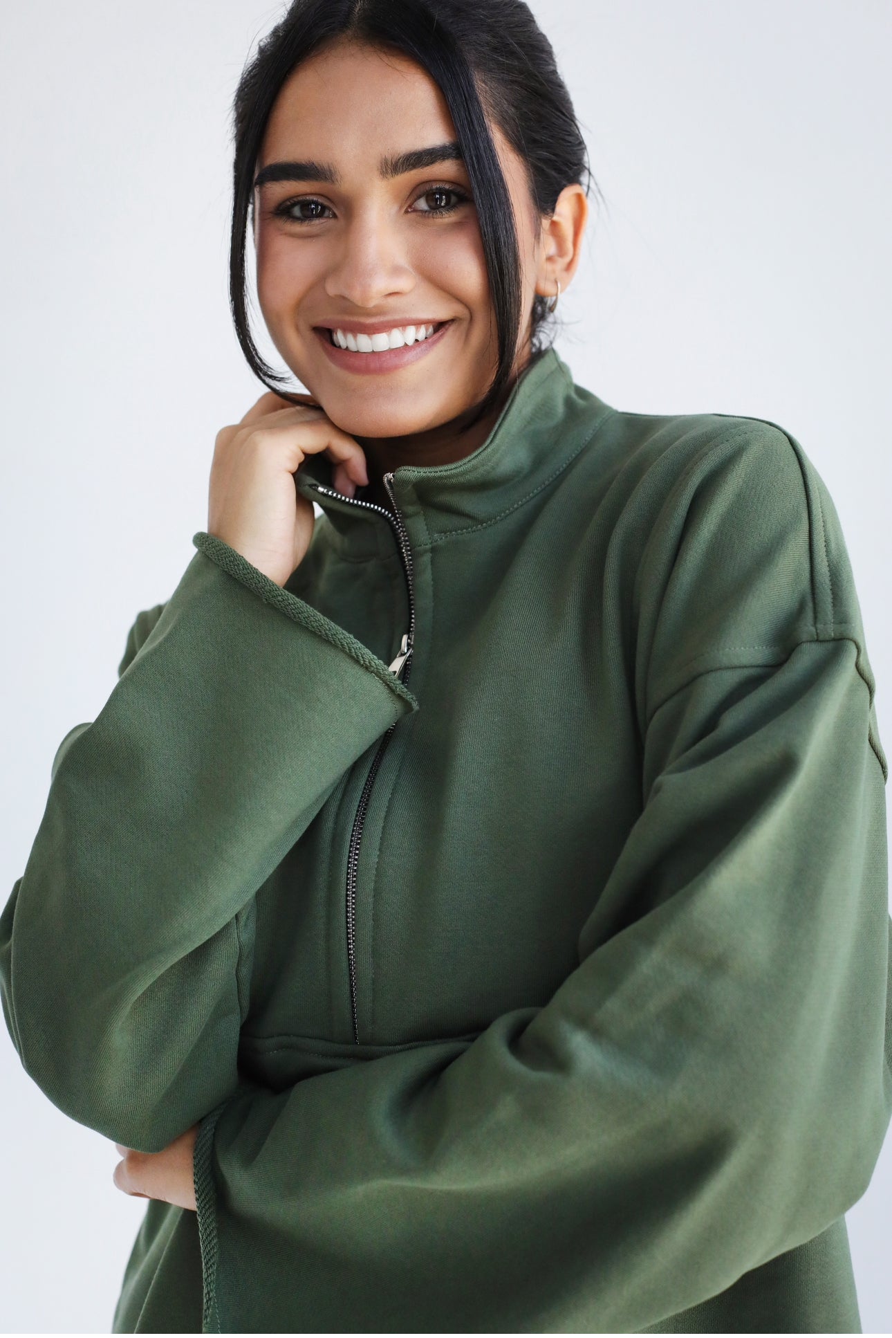 Olive green melton set