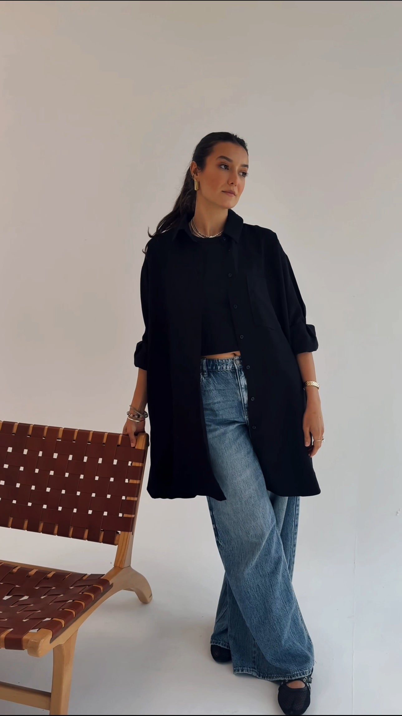 Oversized black shirt