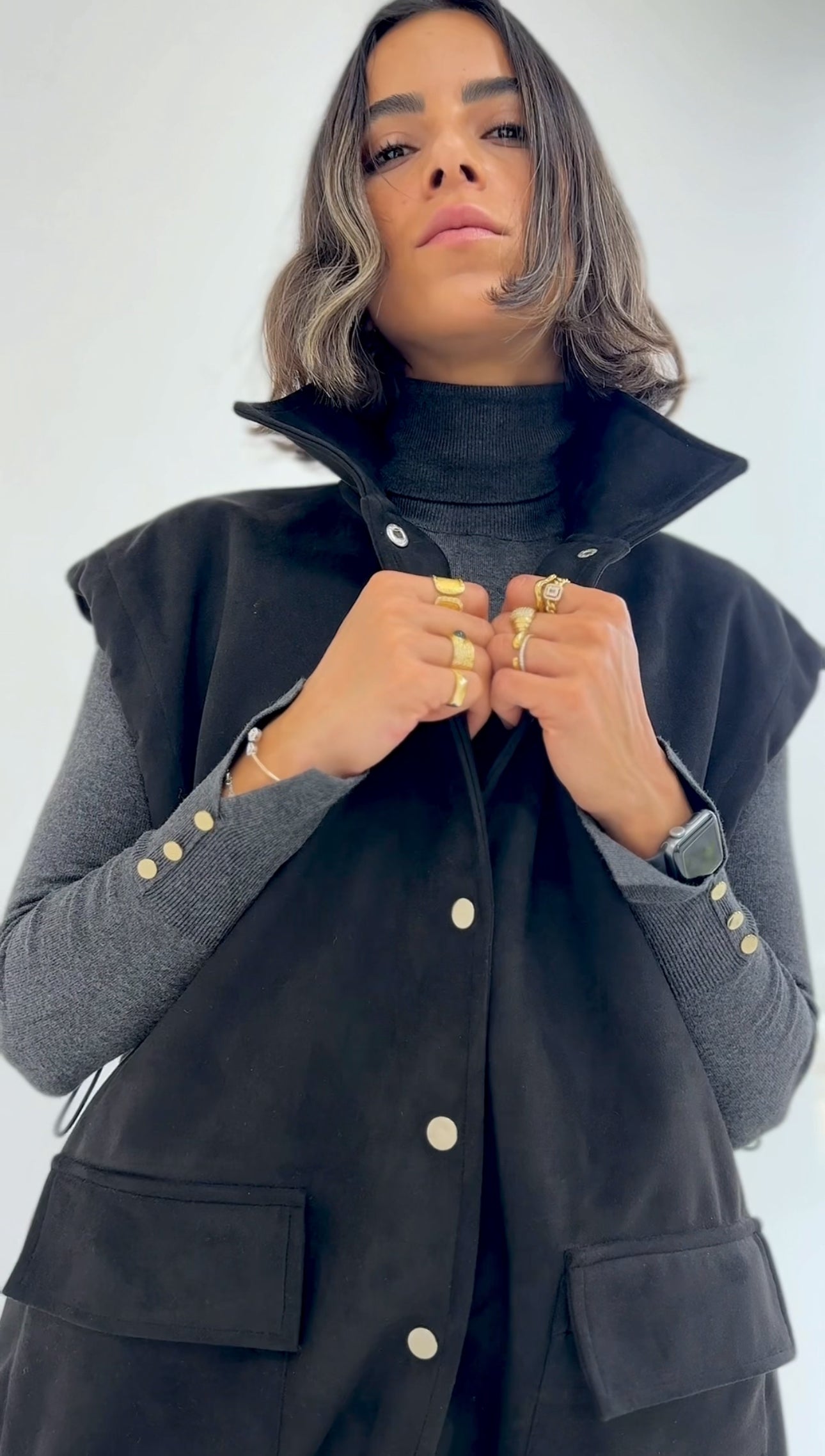 Suede vest