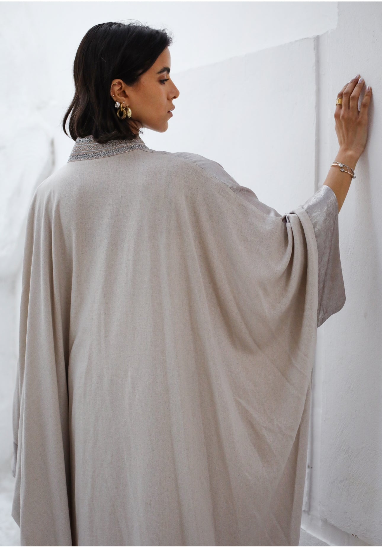 One size Linen Abaya