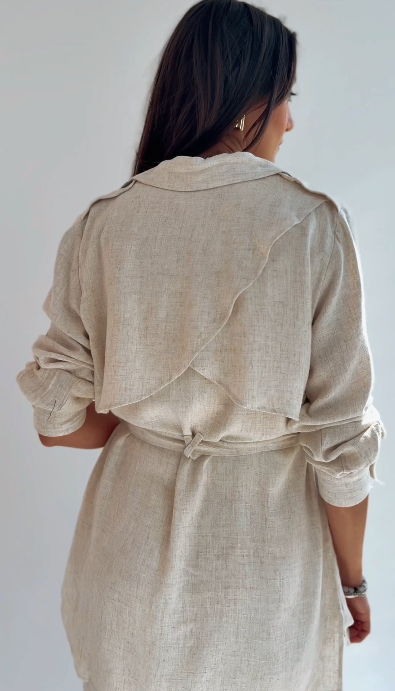Beige linen set