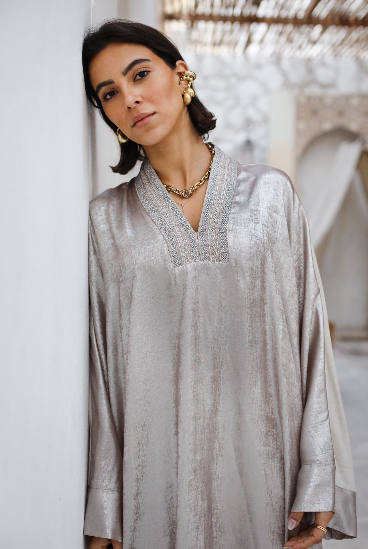 One size Linen Abaya