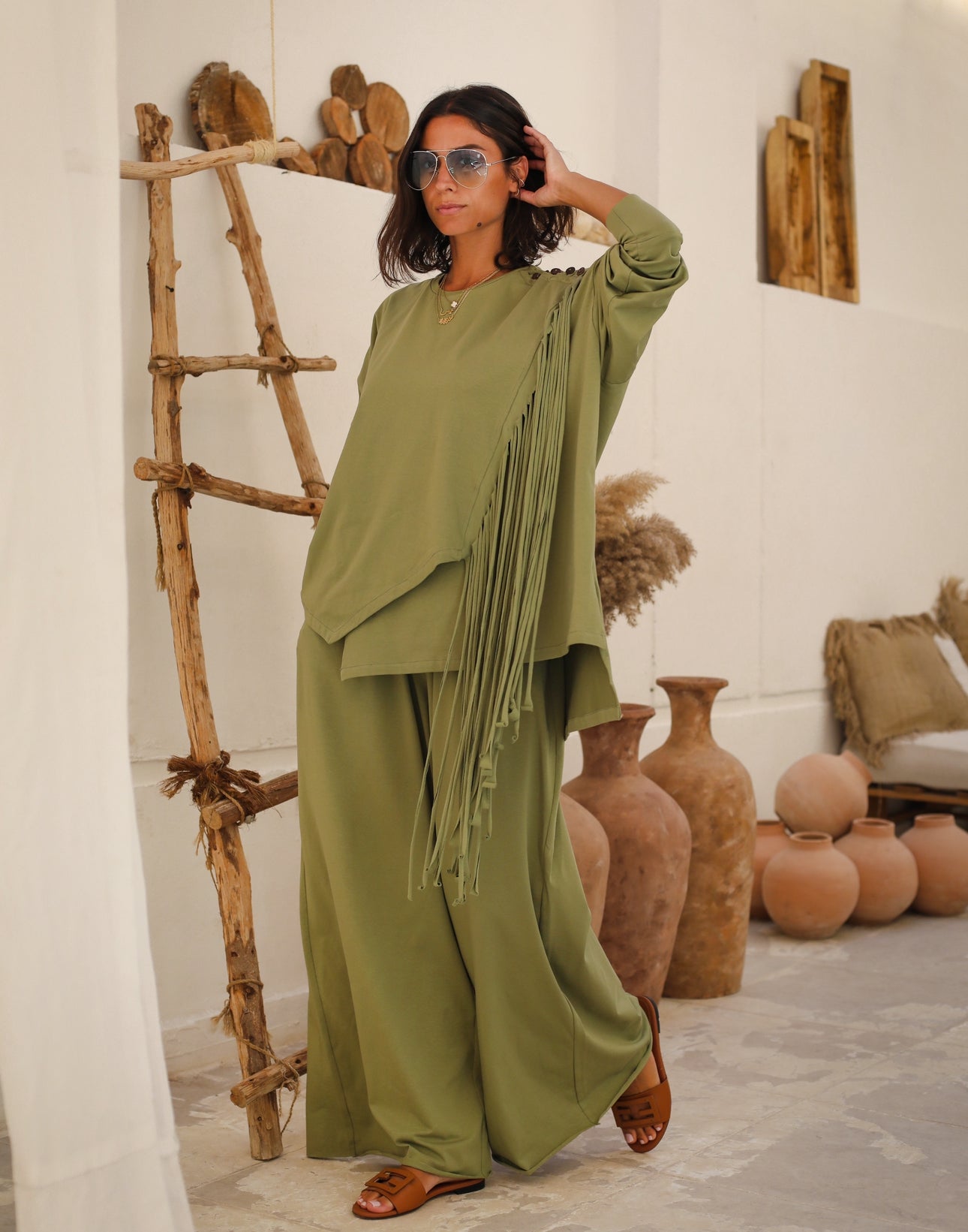 Cotton fringes set