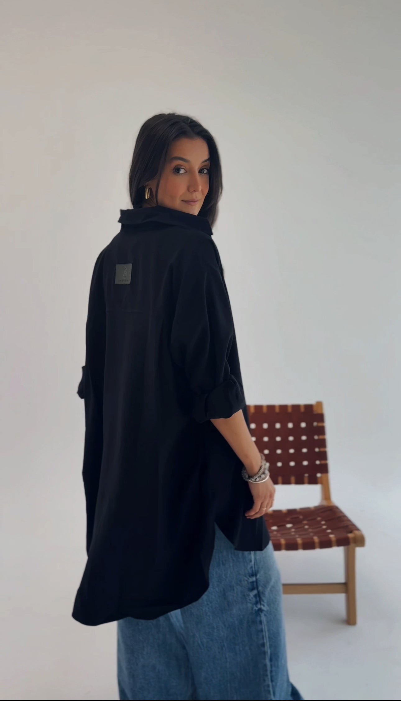 Oversized black shirt