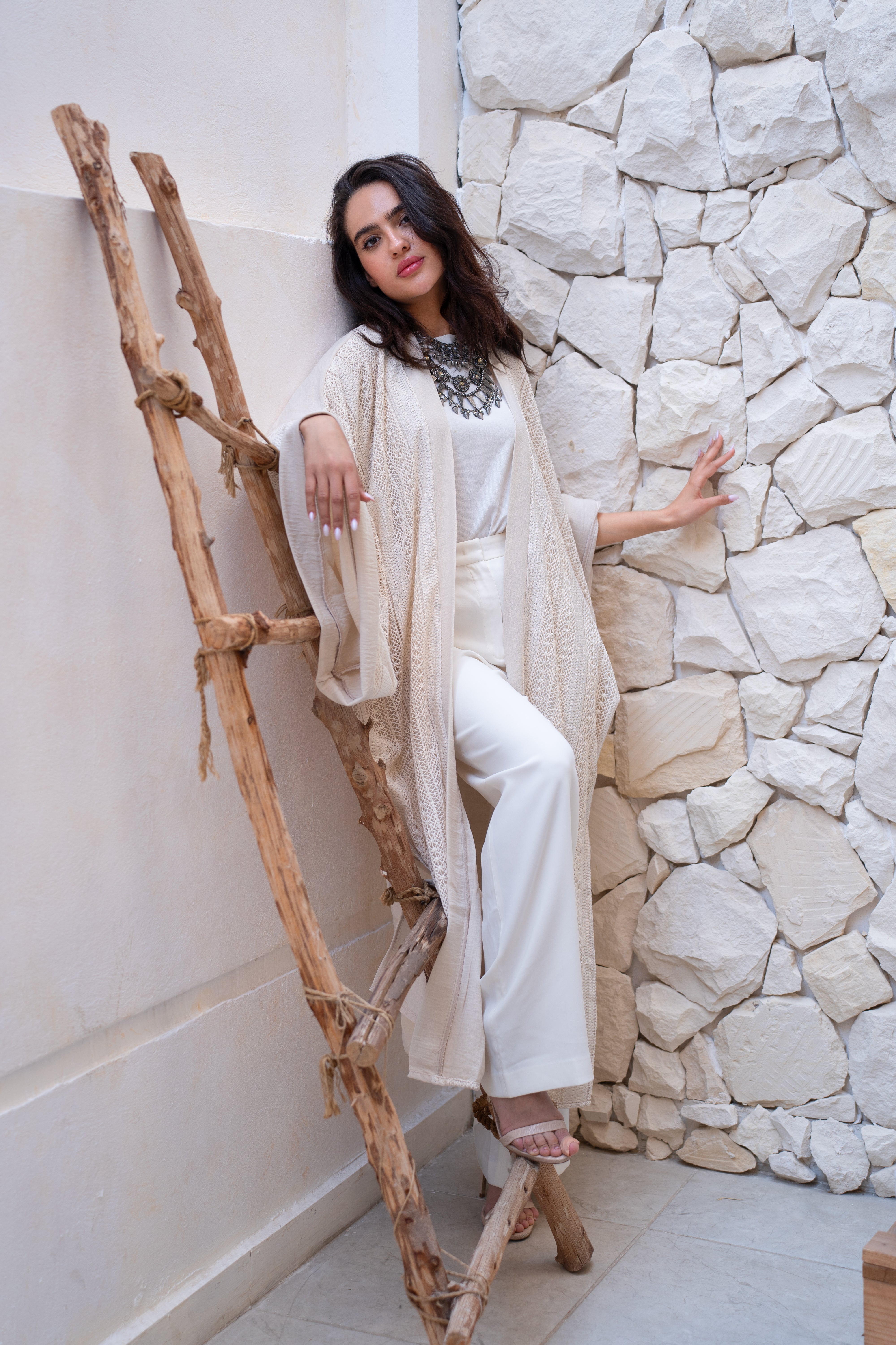Beige kimono