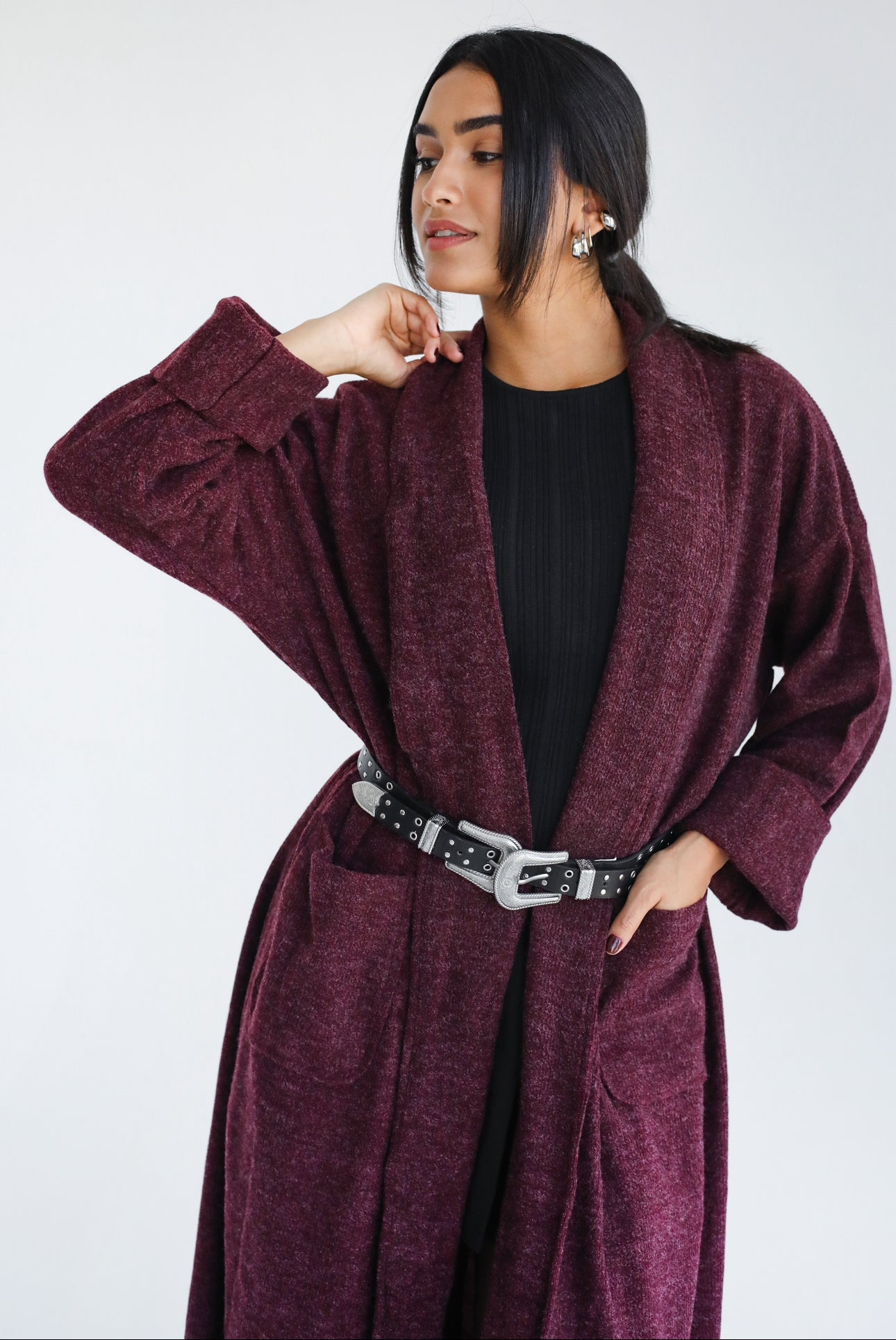 Burgundy cardigan