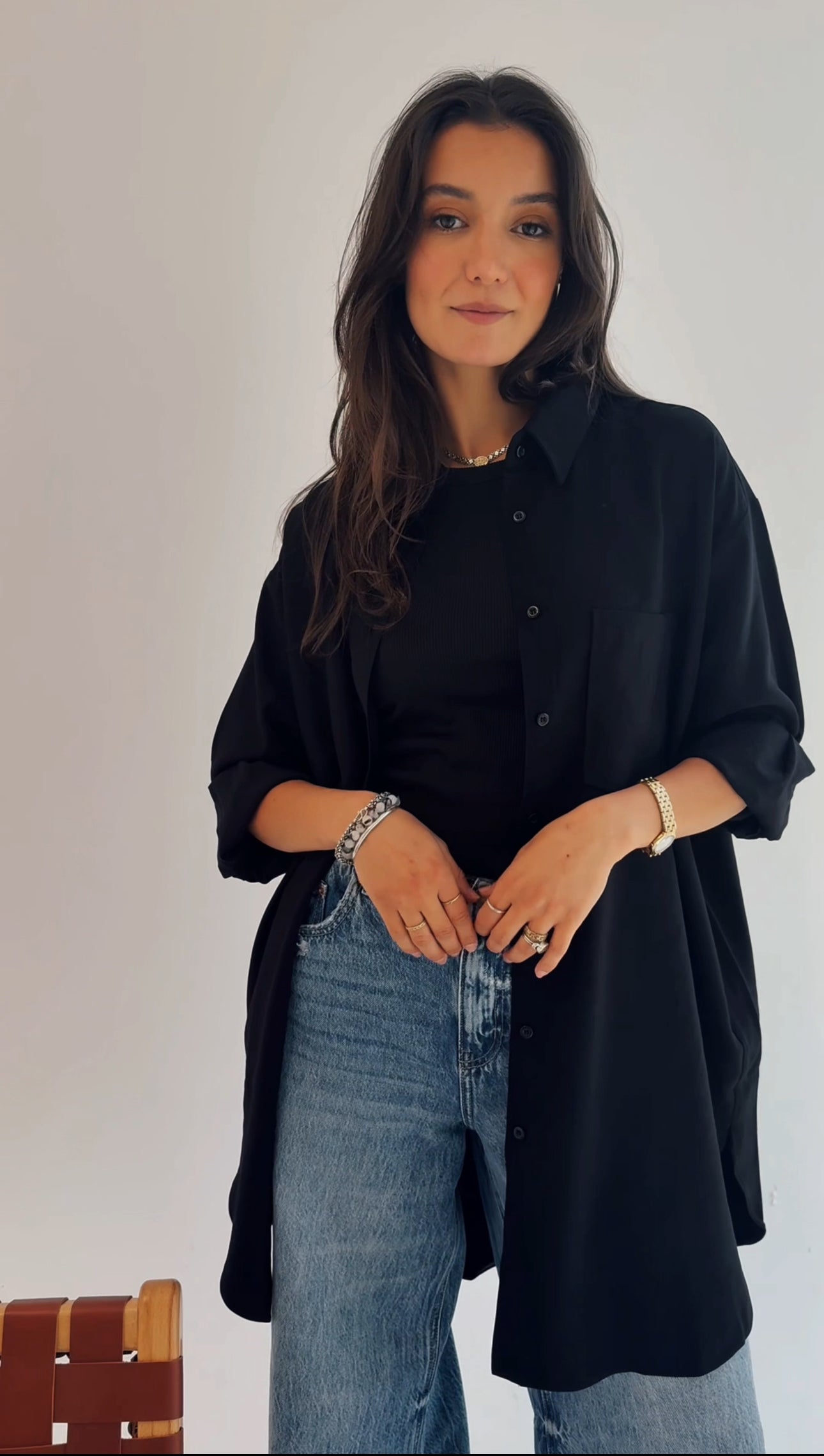 Oversized black shirt