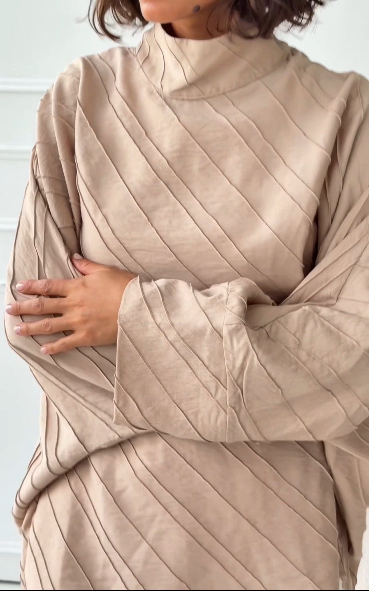 Beige basic top
