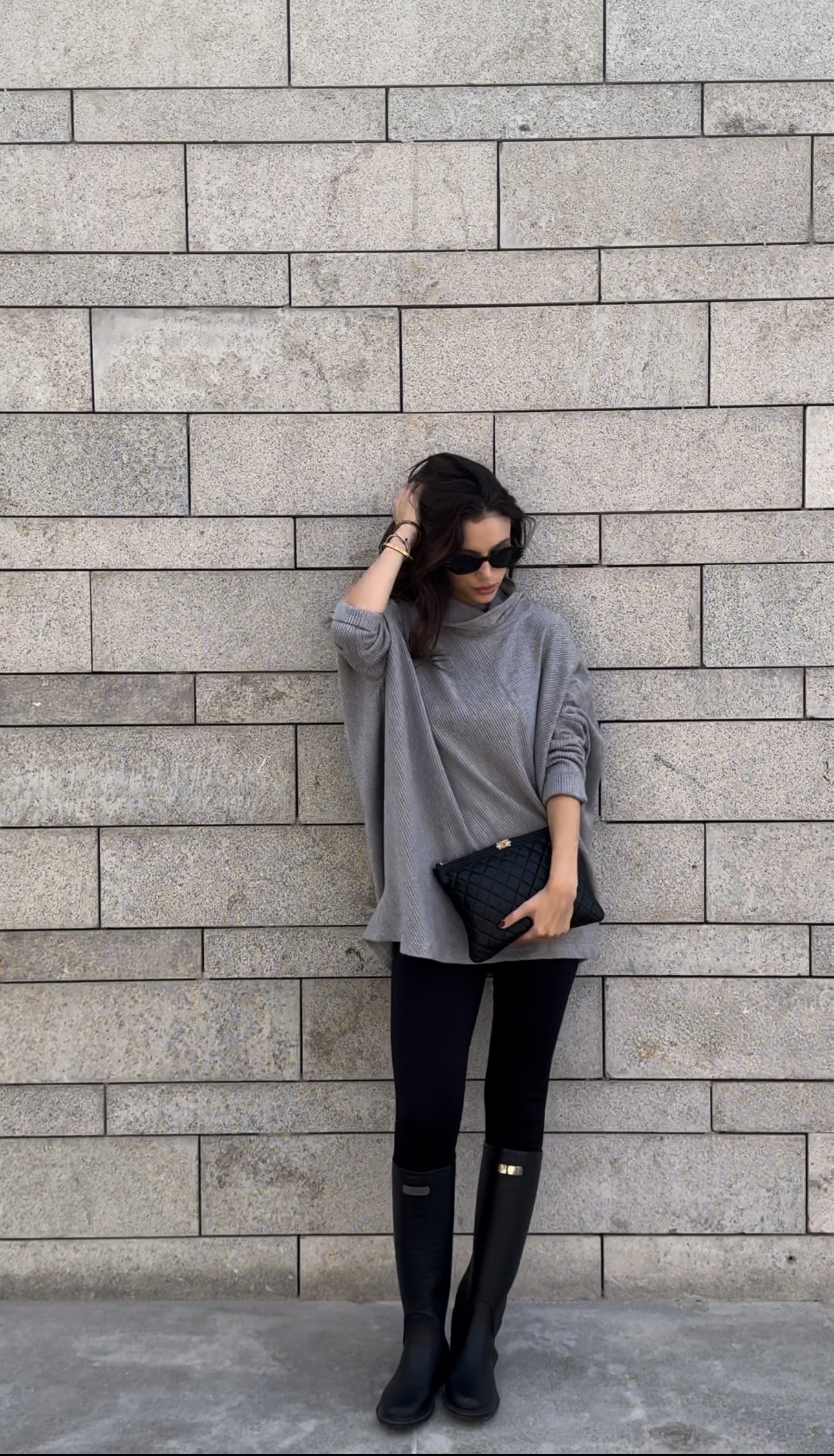 Light grey basic pullover