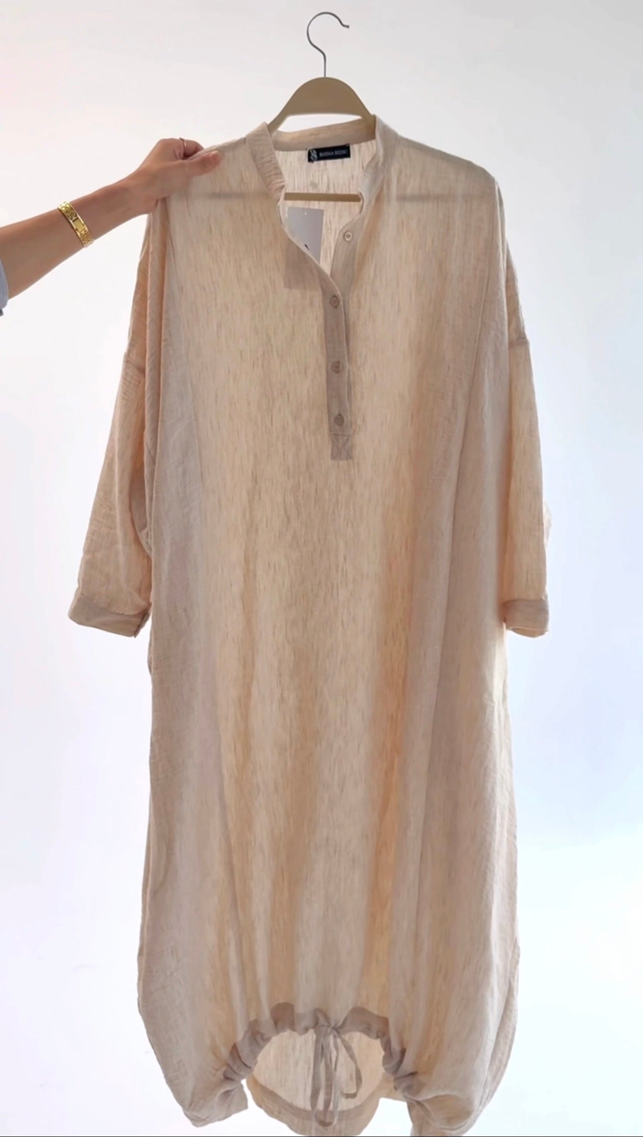 Beige ballon dress